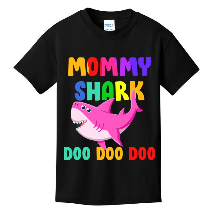 Colorful Mommy Shark Doo Doo Doo Kids T-Shirt