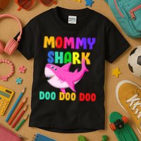 Colorful Mommy Shark Doo Doo Doo Kids T-Shirt