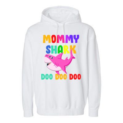 Colorful Mommy Shark Doo Doo Doo Garment-Dyed Fleece Hoodie