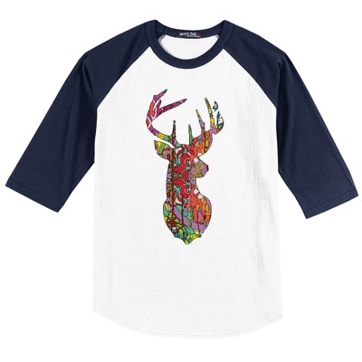 Colorful Moose Baseball Sleeve Shirt