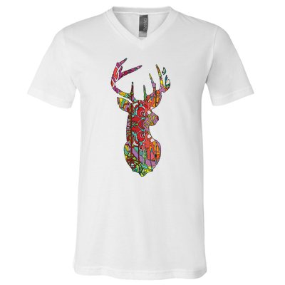 Colorful Moose V-Neck T-Shirt