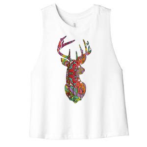 Colorful Moose Women's Racerback Cropped Tank