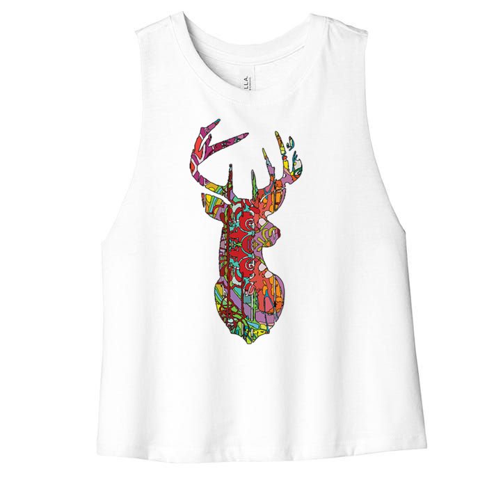 Colorful Moose Women's Racerback Cropped Tank