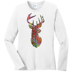 Colorful Moose Ladies Long Sleeve Shirt