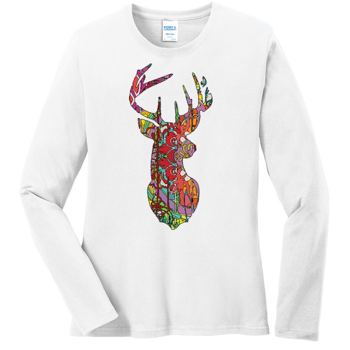 Colorful Moose Ladies Long Sleeve Shirt