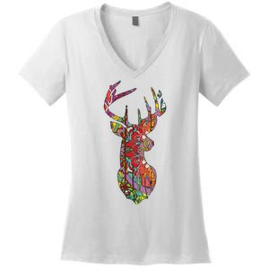 Colorful Moose Women's V-Neck T-Shirt