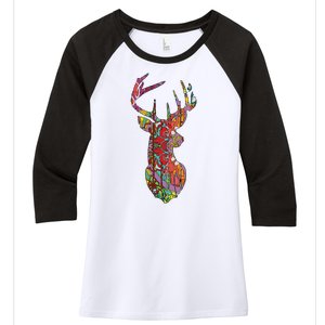 Colorful Moose Women's Tri-Blend 3/4-Sleeve Raglan Shirt