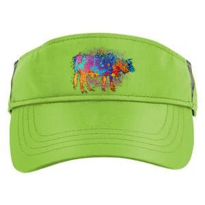 Colorful Pattern Cow Splatter Adult Drive Performance Visor