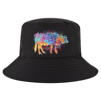 Colorful Pattern Cow Splatter Cool Comfort Performance Bucket Hat