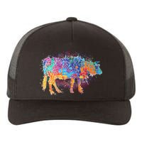 Colorful Pattern Cow Splatter Yupoong Adult 5-Panel Trucker Hat