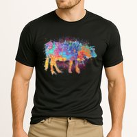 Colorful Pattern Cow Splatter Performance Shirt