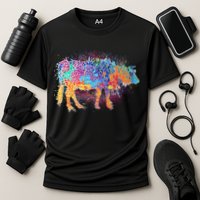 Colorful Pattern Cow Splatter Performance Shirt