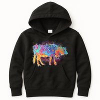 Colorful Pattern Cow Splatter Kids Hoodie