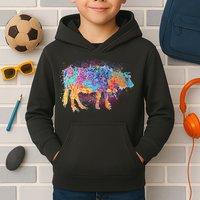Colorful Pattern Cow Splatter Kids Hoodie
