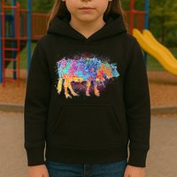 Colorful Pattern Cow Splatter Kids Hoodie