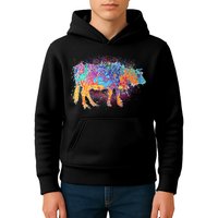 Colorful Pattern Cow Splatter Kids Hoodie