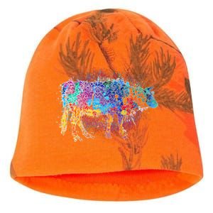 Colorful Pattern Cow Splatter Kati - Camo Knit Beanie