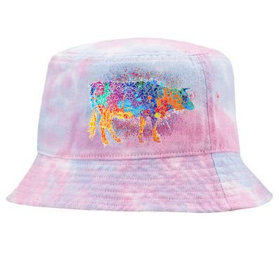 Colorful Pattern Cow Splatter Tie-Dyed Bucket Hat