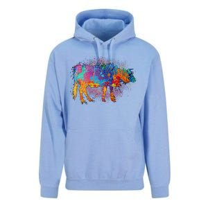 Colorful Pattern Cow Splatter Unisex Surf Hoodie