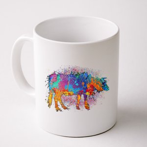 Colorful Pattern Cow Splatter Coffee Mug