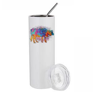 Colorful Pattern Cow Splatter Stainless Steel Tumbler