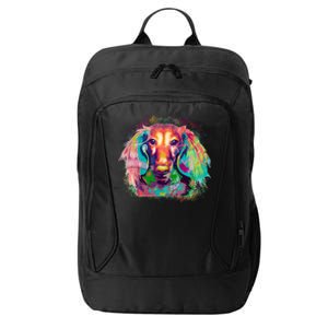 Colorful Pattern Dachshund Dog City Backpack