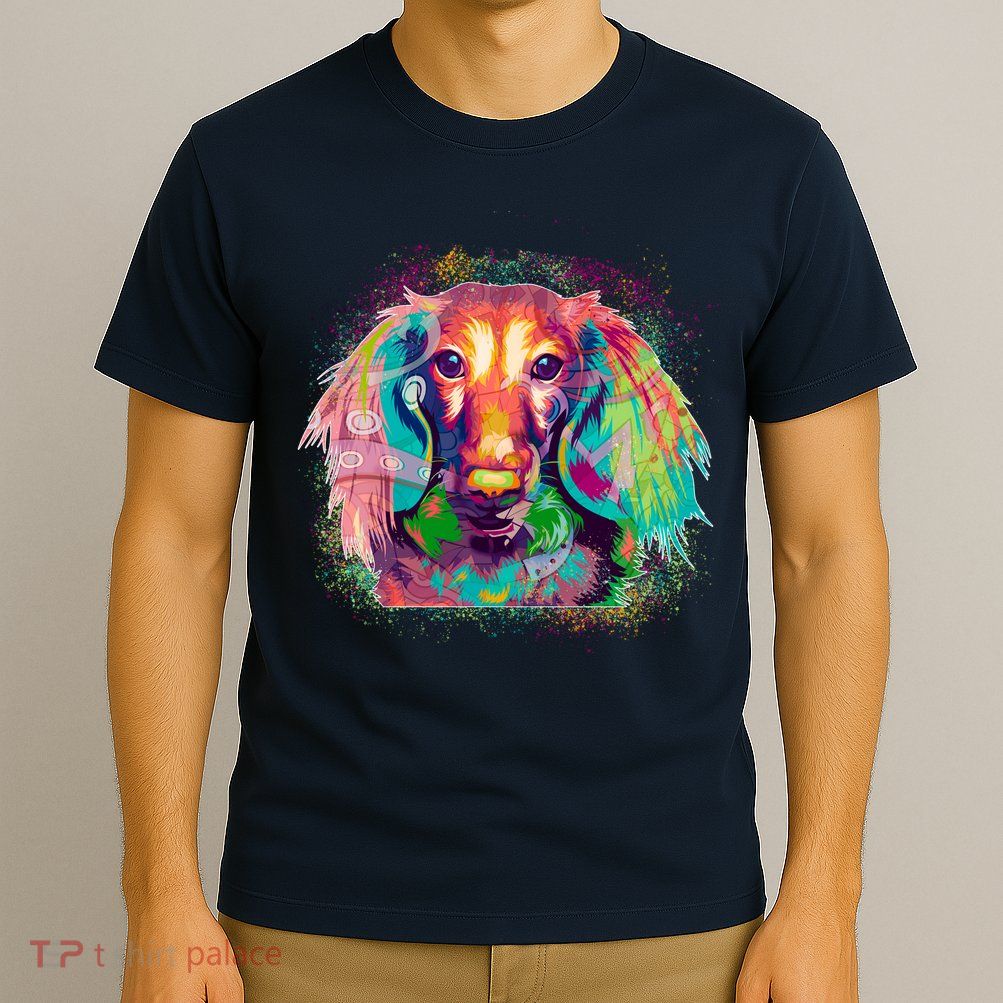Colorful Pattern Dachshund Dog T-Shirt