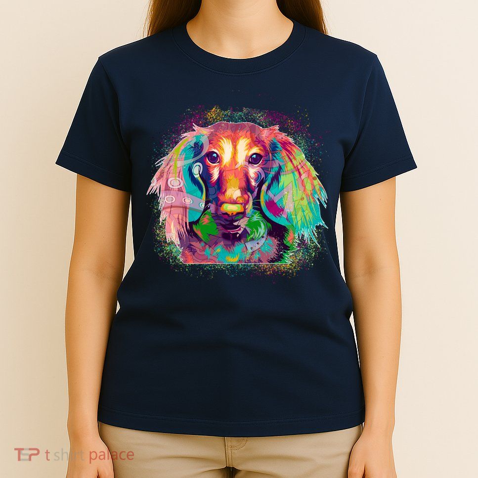 Colorful Pattern Dachshund Dog T-Shirt