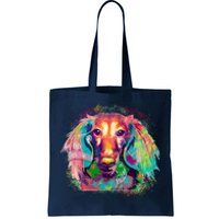 Colorful Pattern Dachshund Dog Tote Bag