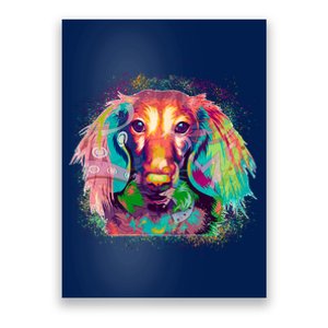 Colorful Pattern Dachshund Dog Poster