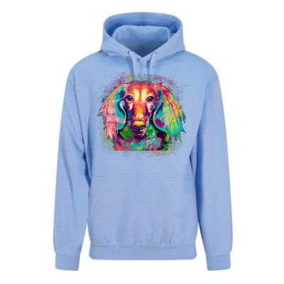 Colorful Pattern Dachshund Dog Unisex Surf Hoodie