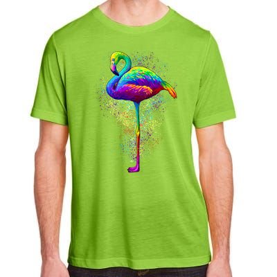 Colorful Pattern Flamingo Adult ChromaSoft Performance T-Shirt