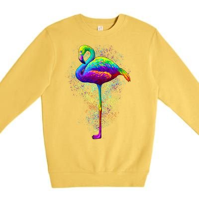 Colorful Pattern Flamingo Premium Crewneck Sweatshirt