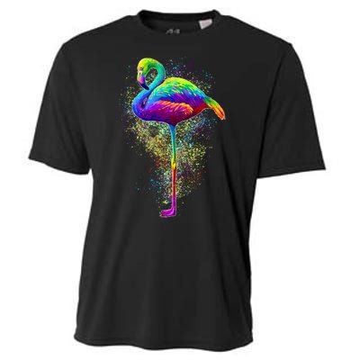 Colorful Pattern Flamingo Cooling Performance Crew T-Shirt