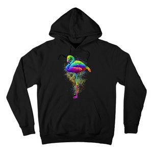 Colorful Pattern Flamingo Hoodie