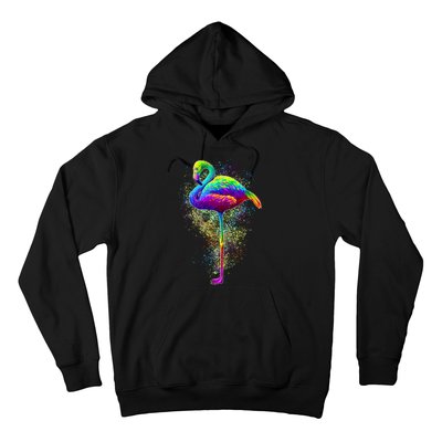 Colorful Pattern Flamingo Hoodie