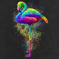 Colorful Pattern Flamingo Beanie