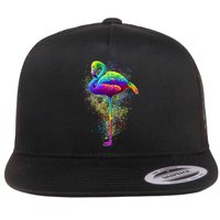 Colorful Pattern Flamingo Flatbill Hat