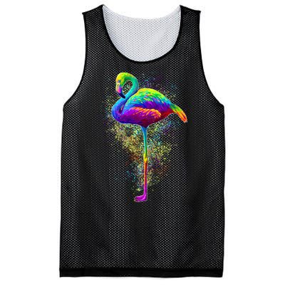 Colorful Pattern Flamingo Mesh Reversible Basketball Jersey Tank