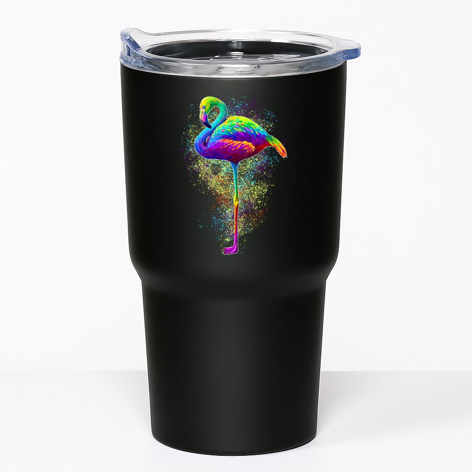 Colorful Pattern Flamingo Tumbler