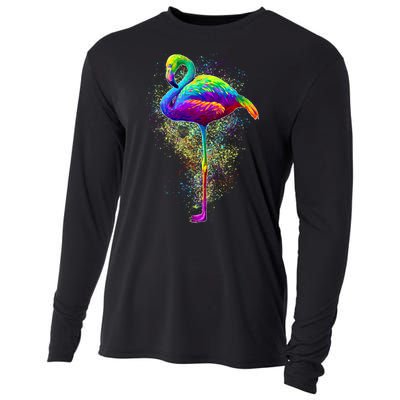 Colorful Pattern Flamingo Cooling Performance Long Sleeve Crew