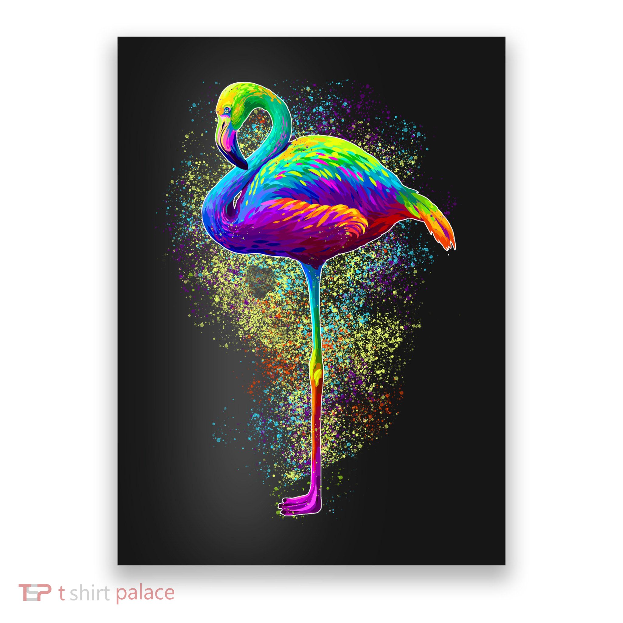 Colorful Pattern Flamingo Poster
