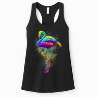 Colorful Pattern Flamingo Womens Tank Top