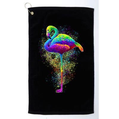 Colorful Pattern Flamingo Golf Towel