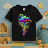 Colorful Pattern Flamingo Toddler T-Shirt