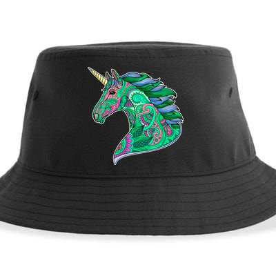 Colorful Pattern Unicorn Sustainable Bucket Hat