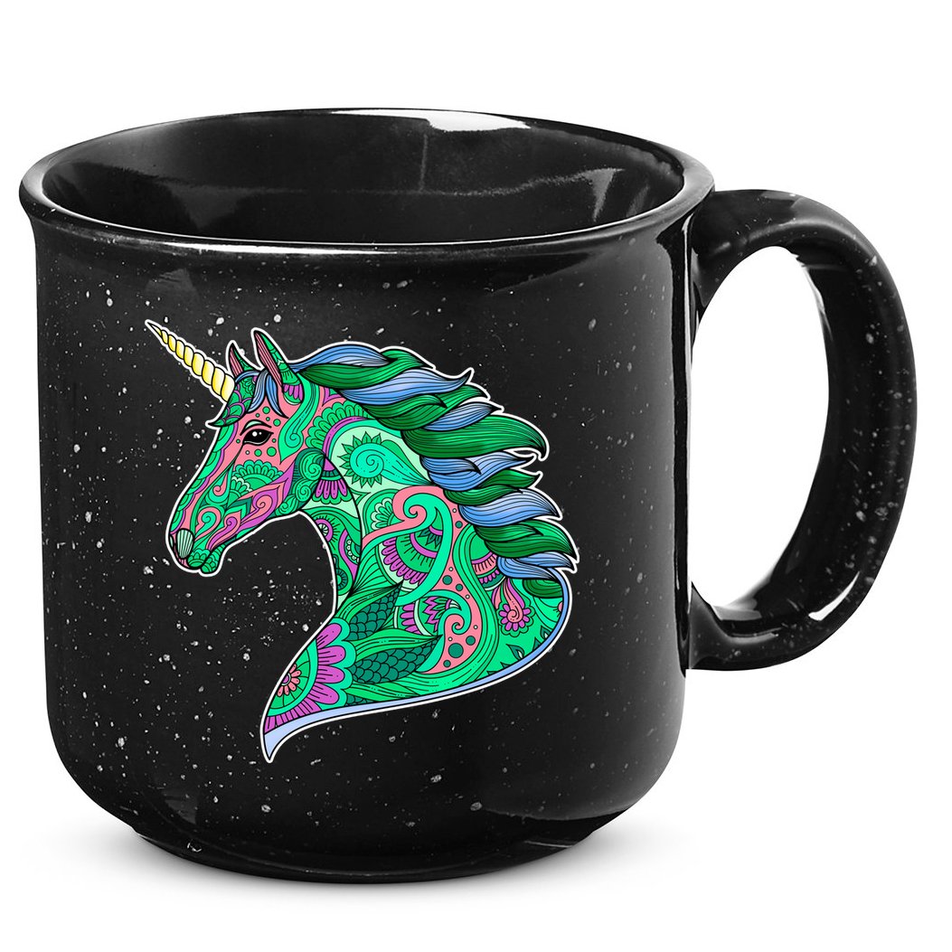 Colorful Pattern Unicorn 15oz Campfire Ceramic Mug