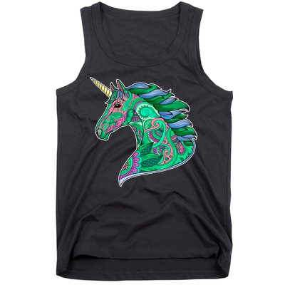 Colorful Pattern Unicorn Tank Top