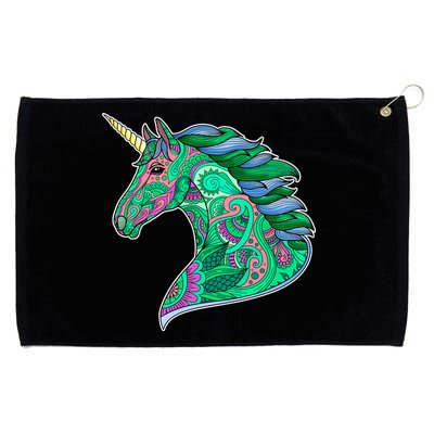 Colorful Pattern Unicorn Grommeted Golf Towel