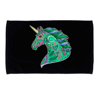 Colorful Pattern Unicorn Microfiber Hand Towel